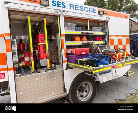 State Emergency Service Ses Vehicle On Display In Melbourne