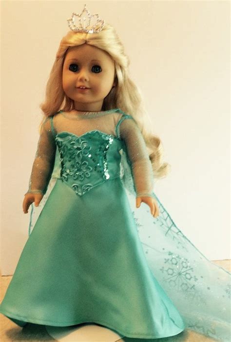 american girl doll clothes elsa costume from frozen with sequin train for 18 inch dolls