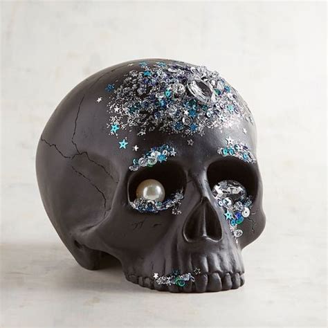 Bejeweled Black Resin Skull Pier 1 Halloween Decorations