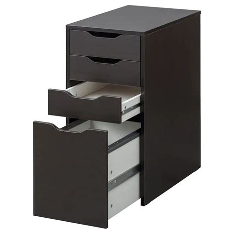 I know that can't be just us). ALEX Drawer unit/drop file storage, black-brown, 14 1/8x27 ...
