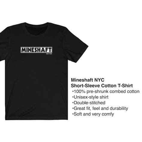 Mineshaft Nyc Short Sleeve Cotton T Shirt Etsy