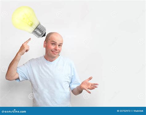Happy Man With His Idea Or Solution Stock Photo Image Of Business
