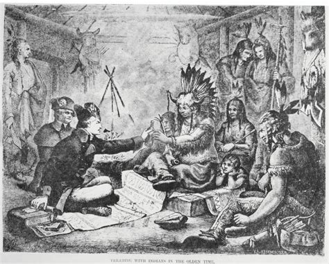 Settlers And Native Americans Trading Goods Posters And Prints By Corbis