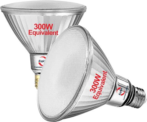 Explux 300w Equivalent Led Par38 Flood Light Bulbs 3000 Lumens Full