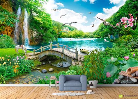 Nature Wallpaper And Wall Murals Nature Waterfall Fototapetart