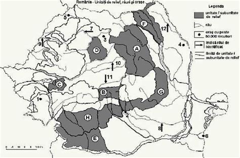 Altitudinea absolută este raportată la relief grafic cu altitudini, reţeaua hidrografică (râuri şi. Locuri de vizitat Romania ,Bac geografie,Harta Geografie ...