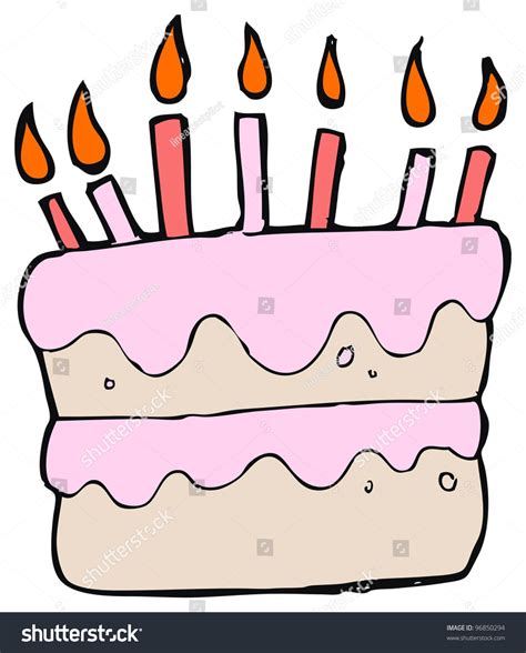 Simple Birthday Cake Drawing Free Download On Clipartmag
