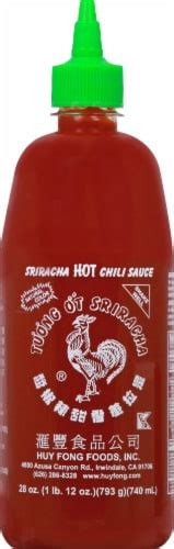 Huy Fong Sriracha Hot Chili Sauce 28 Oz 28 Oz Smith’s Food And Drug