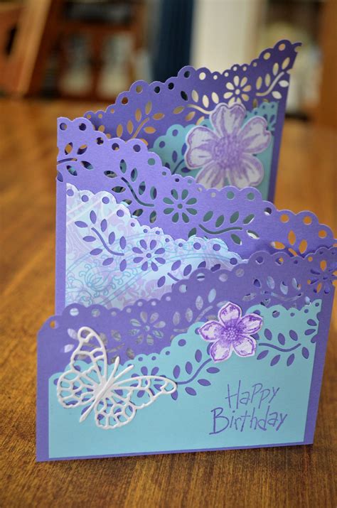 Pin By Karen A On 3s Cards Birthday Cards Fancy Fold Cards Folded Cards