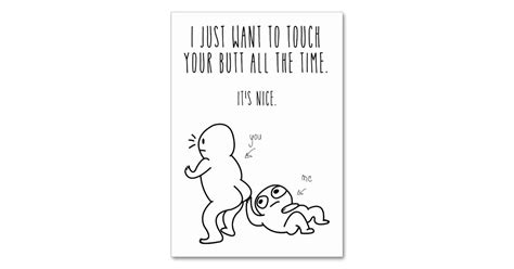 Funny Touch My Butt Love Card Zazzle