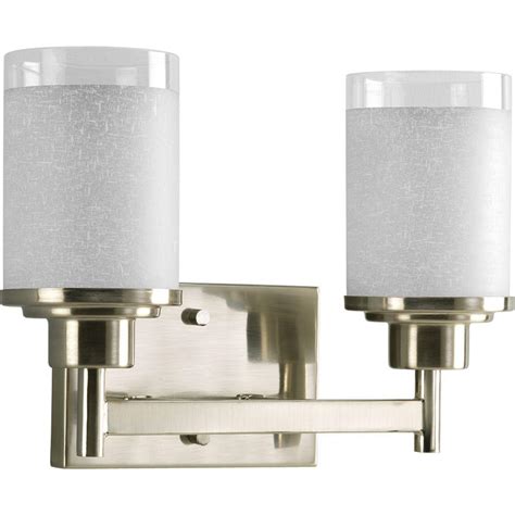 Home depot is a perfect place to start when you're tackling diy projects. Progress Lighting Alexa Collection 2-Light Brushed Nickel ...