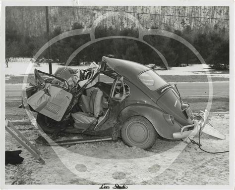 Archive Of 48 Original Photographs Of Car Accident Scenes 1961 1968