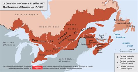 Map Of Canada July 1 1867 Map Of England Shires