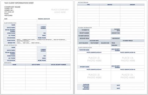 Free Client Information Forms And Templates Smartsheet