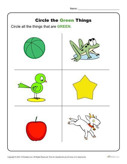 These color activities are simple prep as well as engaging for toddlers and preschoolers! Circle the Green Things | Preschool colors, Color ...