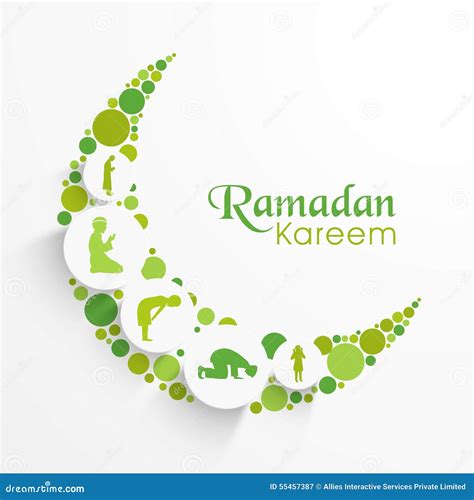 Crescent Moon For Ramadan Kareem Celebration Stock Illustration