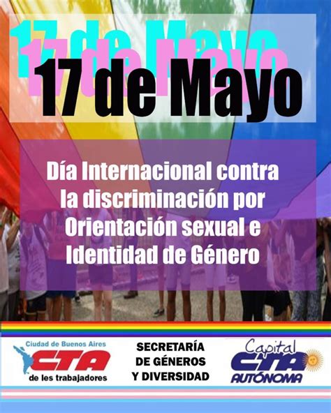 17 De Mayo Día Internacional De La Lucha Contra La Discriminación Por