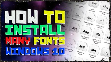 How To Install Many Fonts At Once On Windows 10 100 Works Youtube