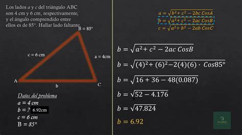 Teorema Del Coseno Cómo Encontrar El Valor De Un Lado De Un Triángulo