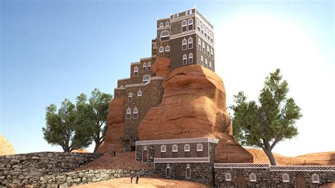 Artstation Dar Al Hajar Yemens Stone Palace 3d Environment