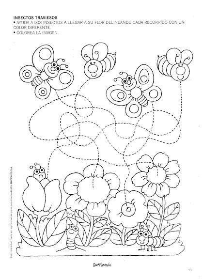 Belajar Menggambar Pola Berbentuk Bunga Dan Serangga Dengan