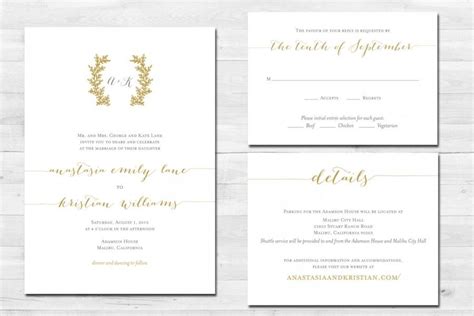 Design your own wedding invitation online. Rustic Gold Printable Wedding Invitation, RSVP Card, And ...
