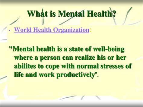 Ppt Psychiatric Nursing Concept Of Mental Health And Illness