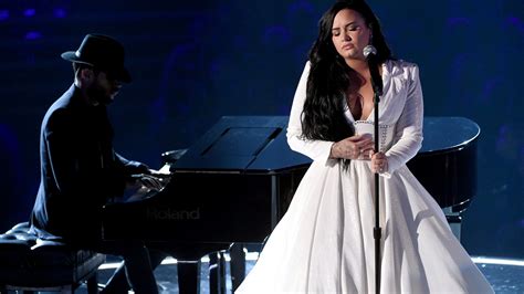 The singer debuted her new single, anyone, which was reportedly recorded just four days before her. Demi Lovato Performed at the Grammys for the First Time ...