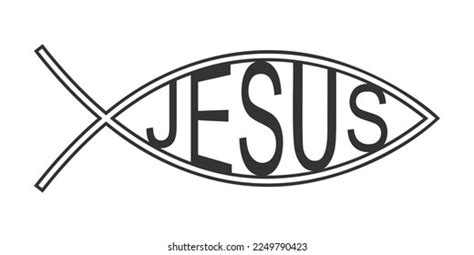 Variation Jesus Fish Bible Symbol Isolated Stock Vector Royalty Free