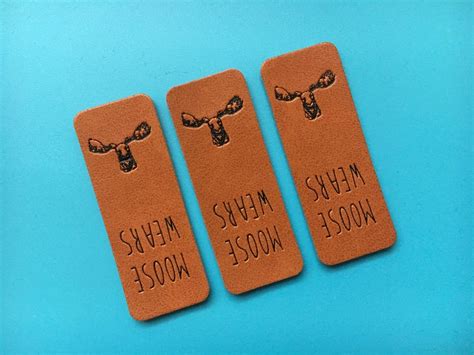 300 Custom Pu Leather Patches Personalized Logo Leather Etsy