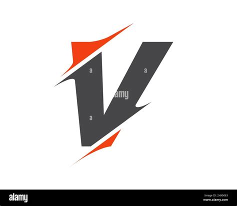Logotipo Moderno De Letra V Con Concepto Slash Diseño Inicial Del