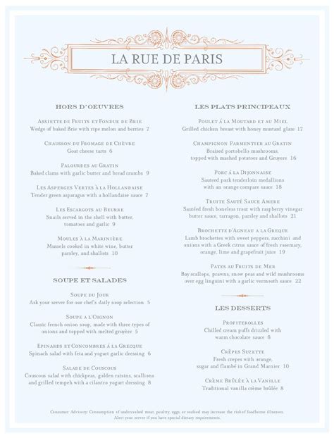 Title graphic | French cafe menu, French restaurant menu, Menu restaurant