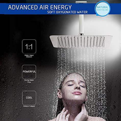 Sr Sun Rise 12 Inch Rain Shower Head Brushed Nickel 304 Stainless Steel