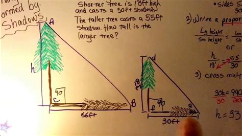 Find Height By A Corresponding Shadow Intro Geometry 15 Youtube