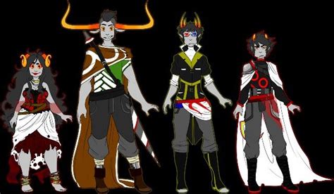 New pics. Beforus: Aradia, Tavros, Sollux, and Karkat. | Homestuck, Outfit designs, Cosplay fashion