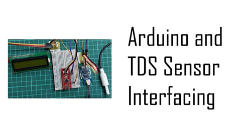 Arduino And Tds Sensor Interfacing Youtube