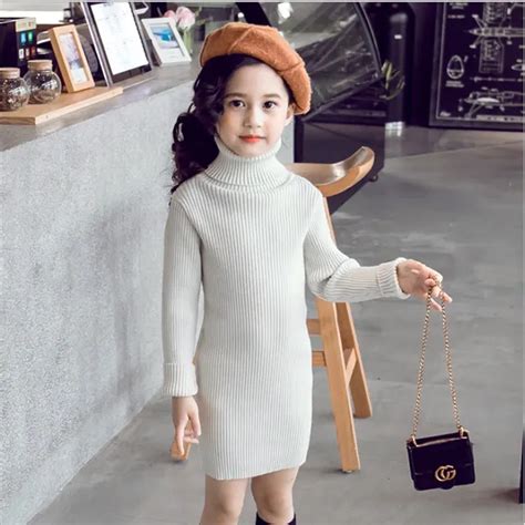 Toddler Kids Girls Clothes Turtleneck Sweater For Winter Baby Girls