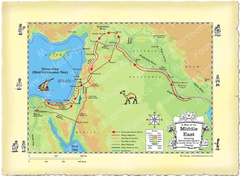 Map Of Middle East Abramabrahams Journey From Ur To Canaan Bible
