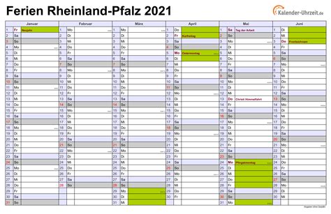 So kann dies von hier heruntergeladen und gedruckt werden und verwendet werden, um einen monatlichen planer für ihr. Ferien Rheinland-Pfalz 2021 - Ferienkalender zum Ausdrucken