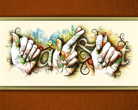 Asl Artwork Beautiful Sign Language Art Deaf Culture Art