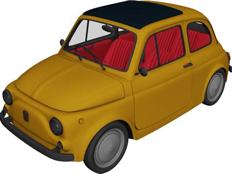 Fiat 500 3d Model 3dcadbrowser