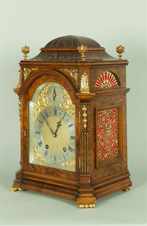 Burr Walnut Bracket Clock By Lenzkirch Burr Walnut Bracket Clock