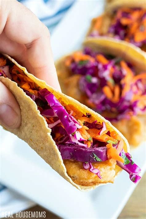 Fish Tacos With Red Cabbage Slaw ⋆ Real Housemoms