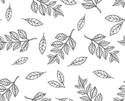 Autumn Leaves Pattern Seamless Background And Illustration 11190639