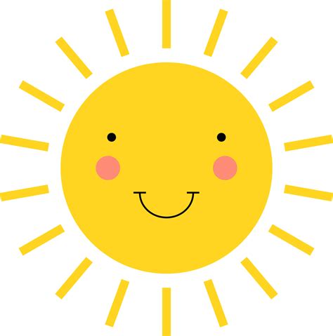 Smiling Sun Cartoon Clipart Design Illustration 9398425 Png