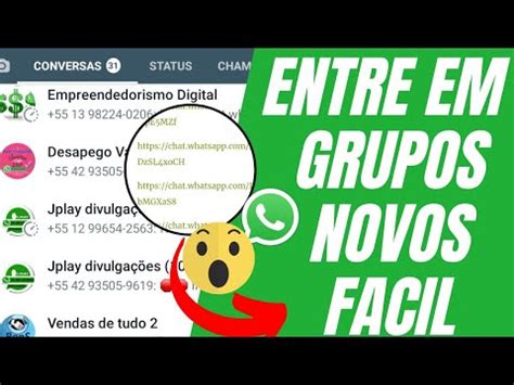 Como entrar em Vários grupos Whatsapp divulgação amizades figurinhas