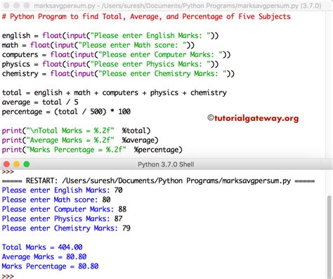 This form will take a plants collector's field number (e.g. Python Program to find Total Average and Percentage of ...
