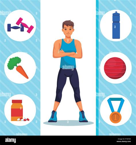 Fitness Man Cartoon Stock Vector Image And Art Alamy