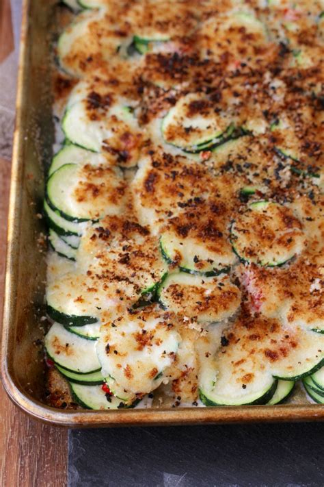 Cheesy Scalloped Zucchini Karens Kitchen Stories