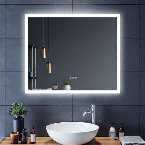 Buy Elegant Bathroom Led Mirror With Shaver Socket And Bluetooth